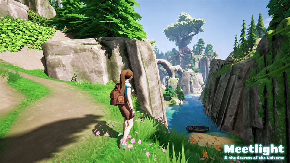 Anna overlooking a river gorge in Allaya